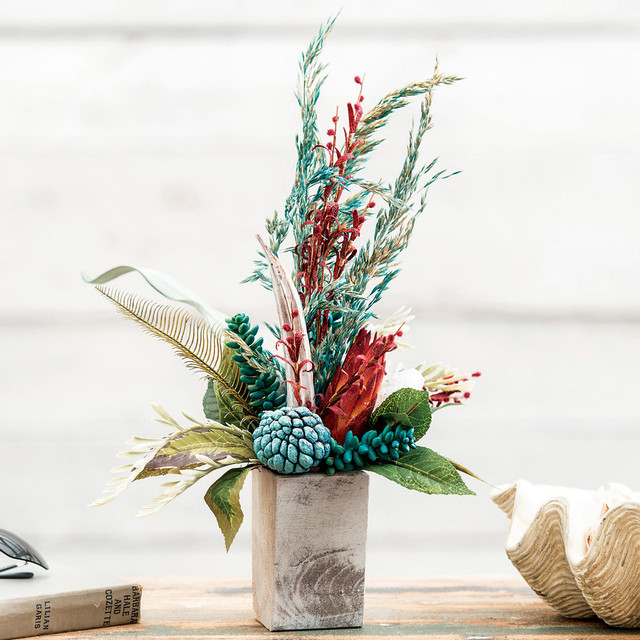Coral Basket Floral Arrangement - Small