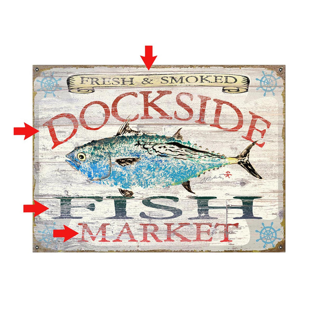 Fish Market Albacore Personalized Sign - 23 x 17