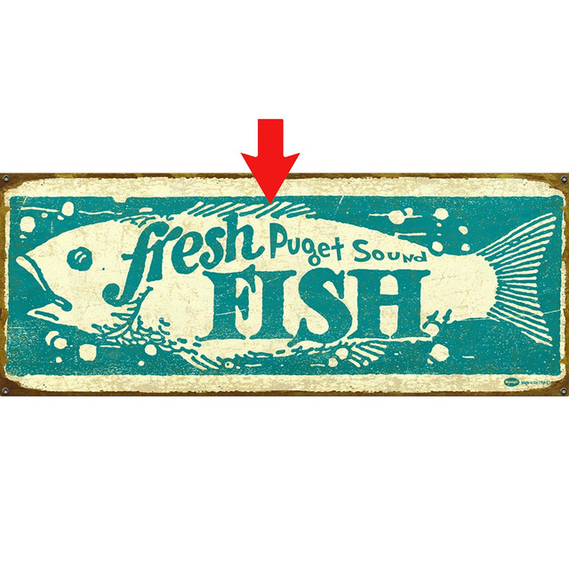 Fresh Fish Personalized Sign - 36 x 14