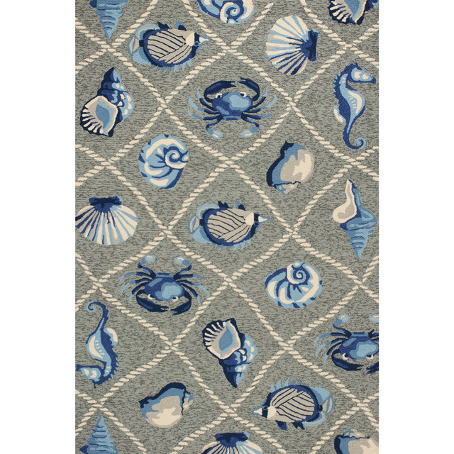 Harbor Gray Seaside Indoor/Outdoor Rug - 3 x 5