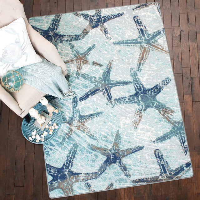 Laguna Reef Aqua Rug - 3 x 4