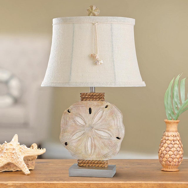 Sand Dollar and Rope Table Lamp