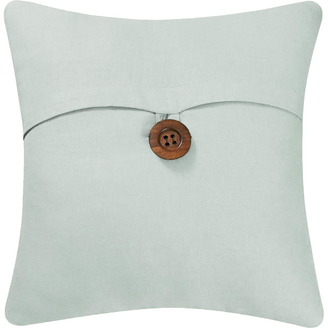 Sea Glass Button Feather Down Pillow
