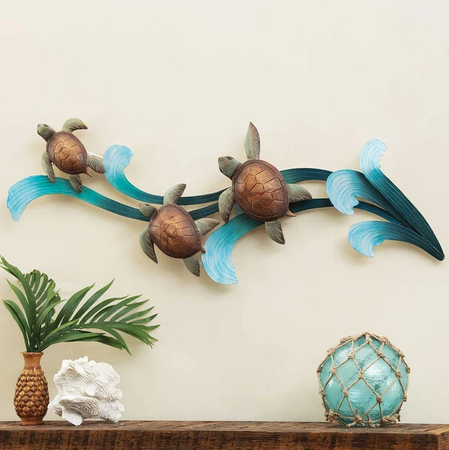 Sea Turtle Wave Wall Art