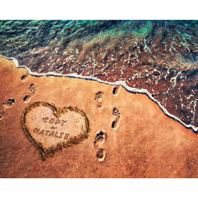 Seashore Love Personalized Art - Small