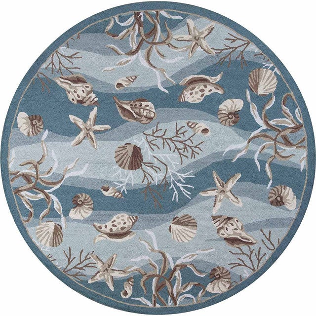 Sonesta Seafoam Shells Rug - 8 Ft Round