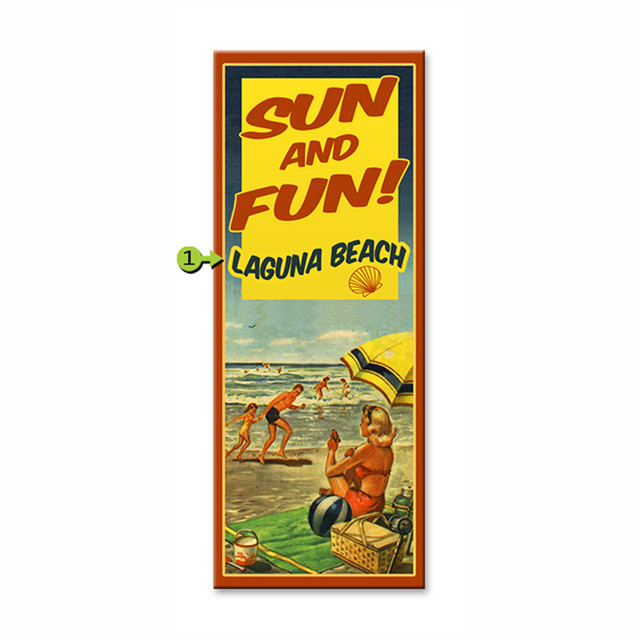 Sun and Fun Personalized Sign - 14 x 36