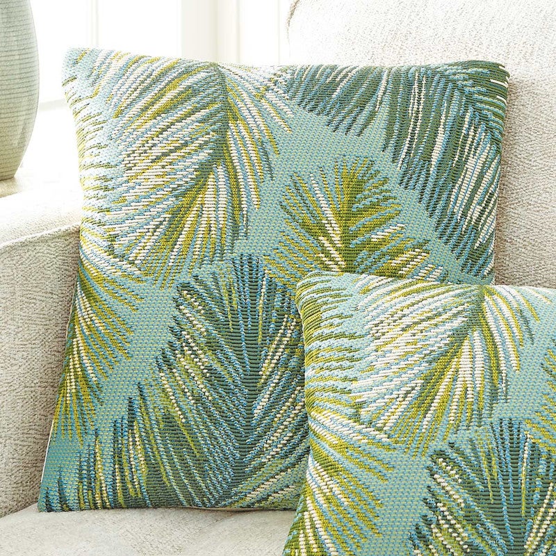 Padre Square Accent Pillow - Aqua