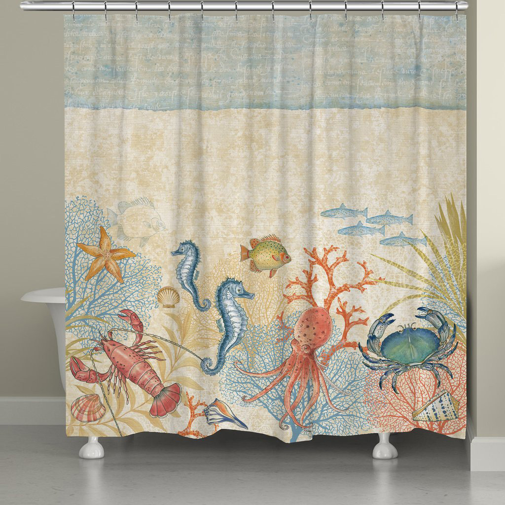 Undersea Fun Shower Curtain | Coastal Bathroom Decor from Bella Coastal Decor, image size:1024x1024