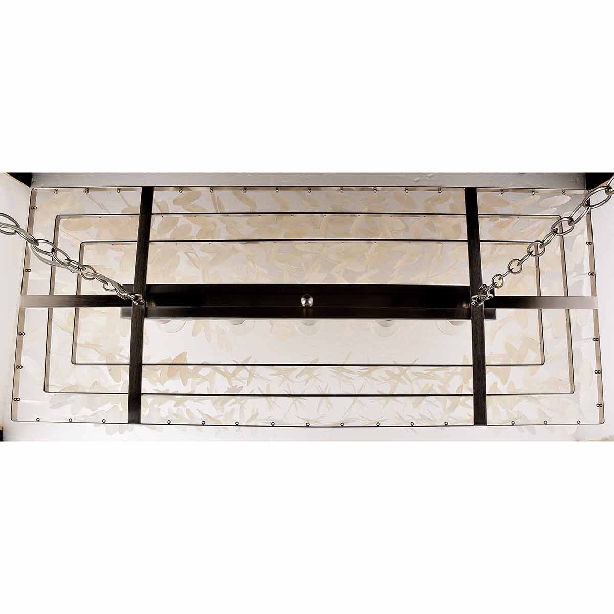 Vaxcel - P0240 - Five Light Linear Chandelier - Elsa - Satin Nickel, image size:1200x1200