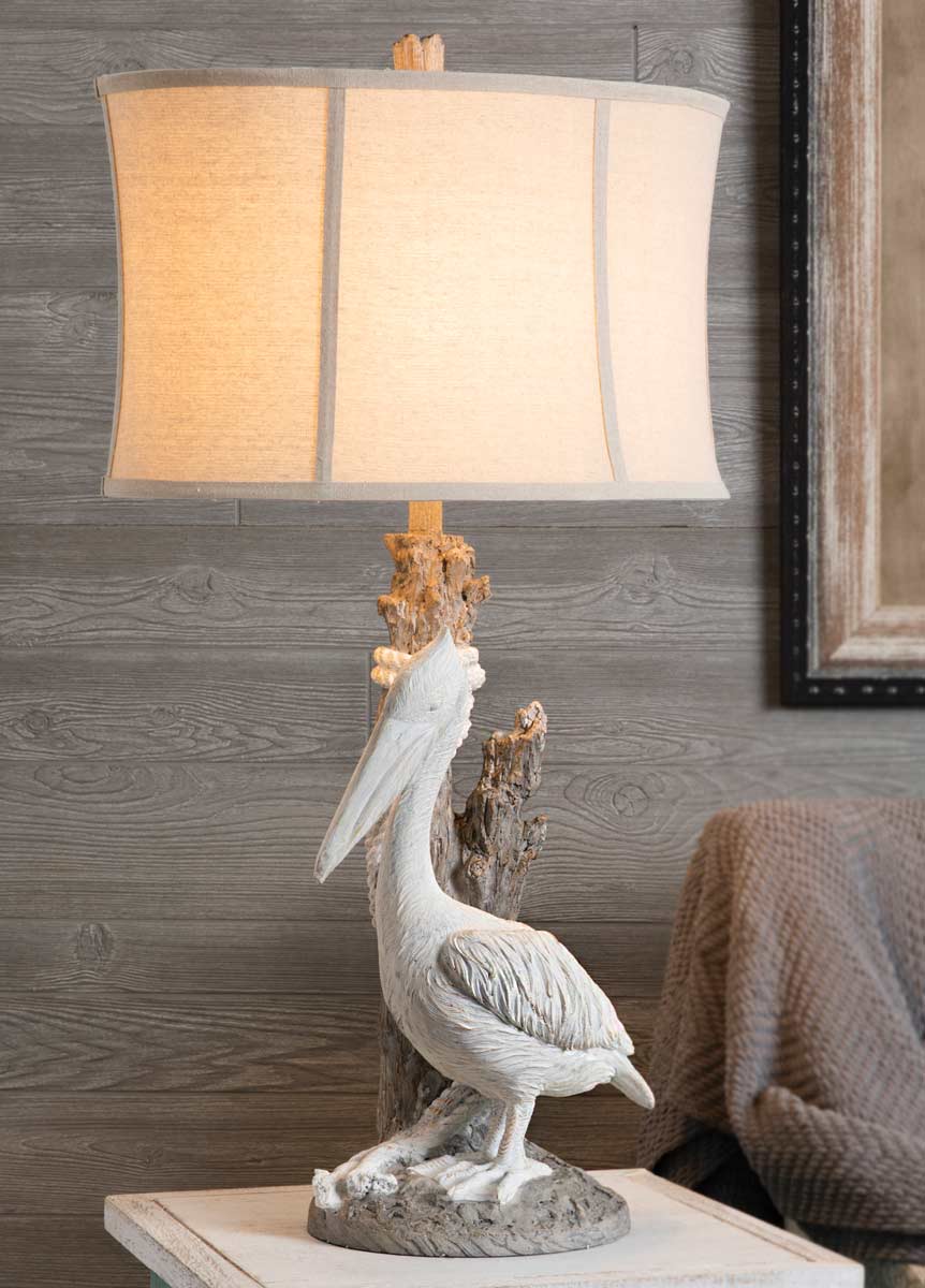 Sandstone Pelican Table Lamp Bella Coastal Decor
